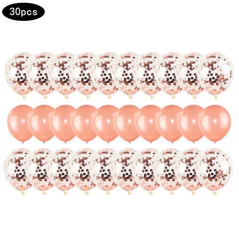

30pcs 12inch Colorful Latex Balloon Rose Gold Confetti Balloons Wedding Birthday Party Decor Globos New Year Christmas Supplies