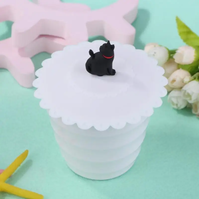 Силиконовый чехол для чашки с милым котом Пылезащитная Герметичная крышка для чайного кофе закрытые крышки
