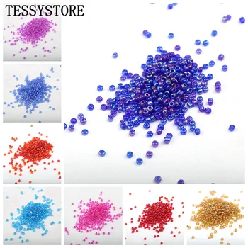 

500pcs/lot 3mm Color Luster Glass Seed Beads Super Small Czech Austria Crystal Round Hole Spacer Beads For DIY Jewelry Making