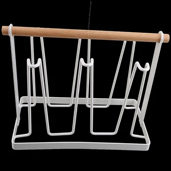 

New 1Pcs Bar Metal Glass Cup Storage Rack For Water Mug Draining Drying Organizer Holder Stand Useful Home Kitchen Supply