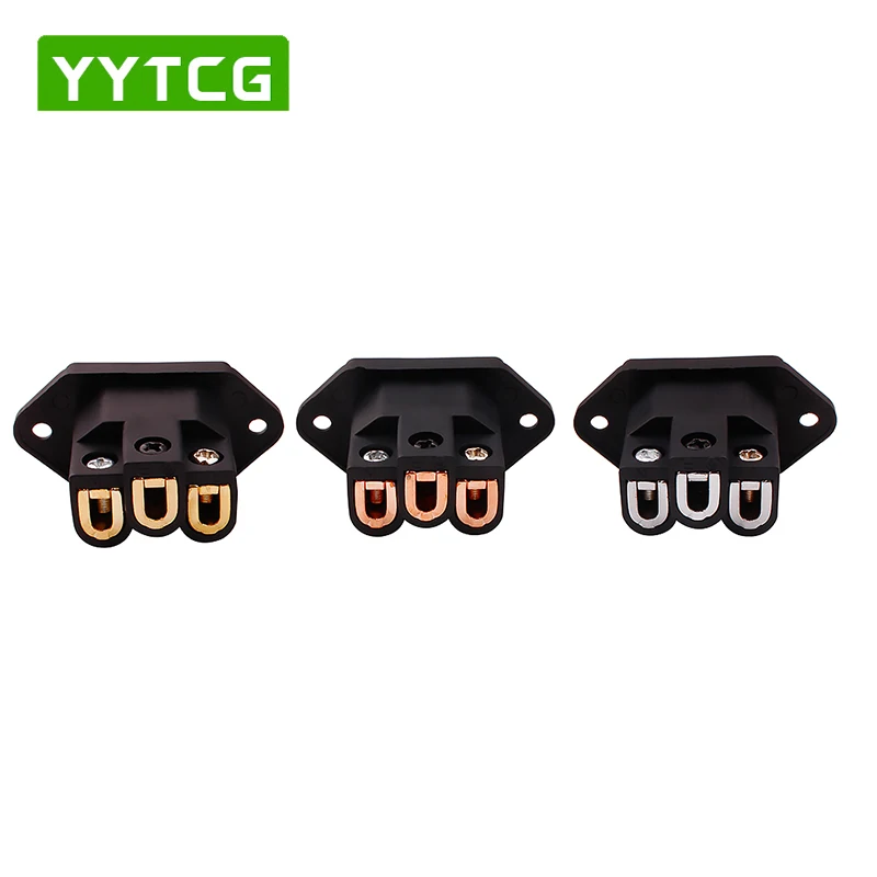 

YYAUDIO AC IEC Inlet Socket pure copper Gold Plated HIFI Power