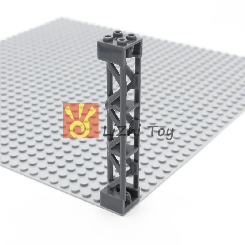 MOC блоки Поддержка 2x2x10 балка треугольная Вертикальная DIY просветить блоккирпичи совместимые частицы строительный блок игрушка аксессуар - Цвет: dark grey 20pcs