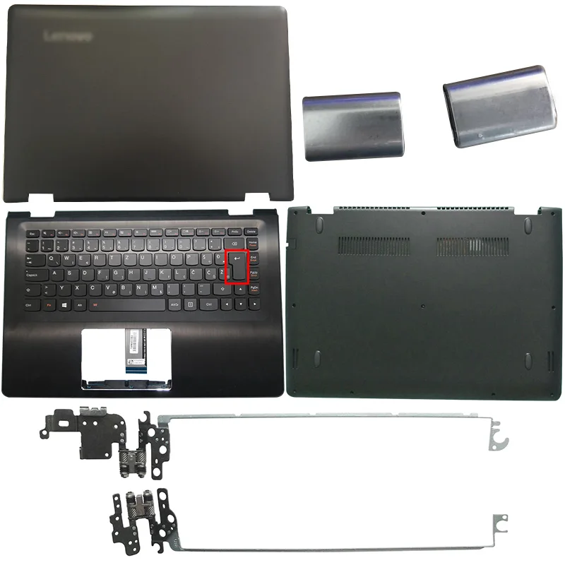 Задняя крышка для ноутбука Lenovo 500-14 YOGA 500-14IBD Flex 3 14 3-1470 1435 1475/петли/Упор рук/Нижняя |