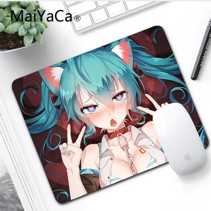 MaiYaCa персонализированные крутые модные Miku Neko Ahegao DIY дизайн игровой с узором коврик для мыши большой коврик для мыши PC компьютерный коврик