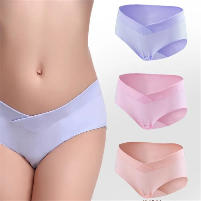 

3 Pcs/Lot Pregnancy,Maternity Underwear Cotton U-Shaped Low Waist Women Clothing Pregnant Underwear Panties Maternity Briefs