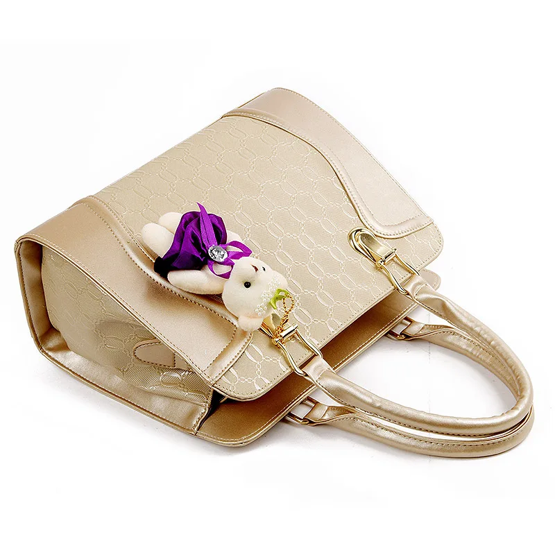 

2019 New Style O Embossed Four-piece Set WOMEN'S Bag Occident Fashion Shoulder Handbag Bear Different Size Bags