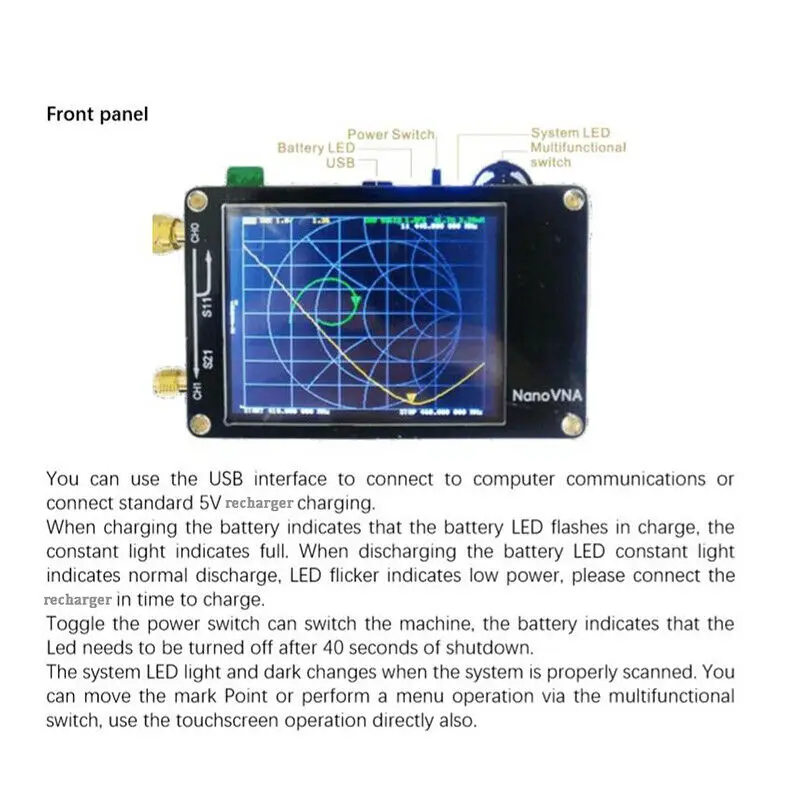 

50KHz-900MHz Vector Network Analyzer Nano VNA Kit HF VHF UHF Antenna Analyzer Durable Home Use Accessories