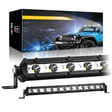 Barre de lampe de travail pour voiture, éclairage de plafond tout terrain, antibrouillard modifié, ultra mince 12LED 36W