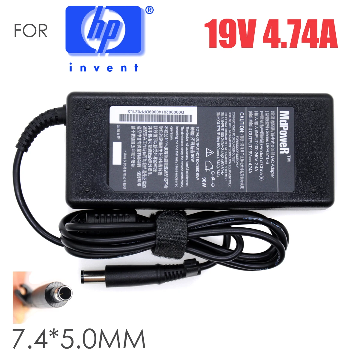 Блок питания для ноутбука HP EliteBook 8540p 8510W Probook 4510s 4515s 4520s 4411S dv6 430 431 450 455 G2 адаптер