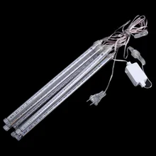 ICOCO 30 см метеоритный дождь трубы гирлянда светодиодная Водонепроницаемая гирлянда Рождество Свадьба Сад Рождественская гирлянда свет Открытый ЕС/США штекер