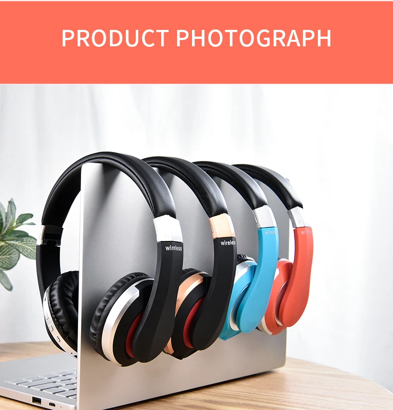 MH7 Wireless Headphones Bluetooth Headset Foldable Stereo Gaming Earphones With Microphone Support TF Card For IPad Mobile Phone