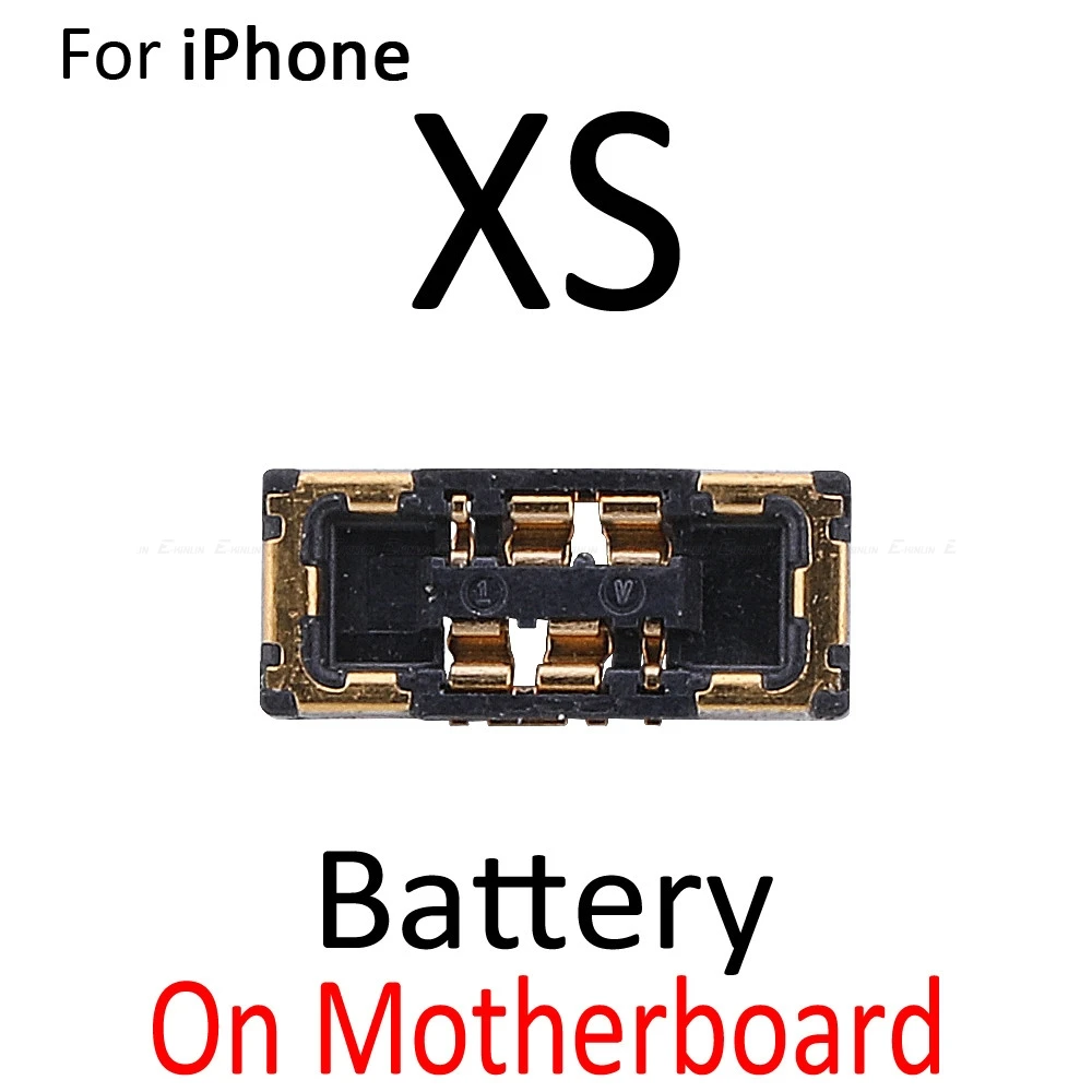 2 шт. Высококачественный встроенный FPC разъем аккумулятора Держатель контактов для iPhone 7 8 Plus X XR XS Max On Logic гибкий кабель материнской платы - Цвет: On Board XS