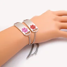 Медицинские браслеты с оповещением о диабете, регулируемые браслеты из нержавеющей стали, медицинские аварийные браслеты, id ювелирные изделия для женщин и мужчин, любовь, подарки врача