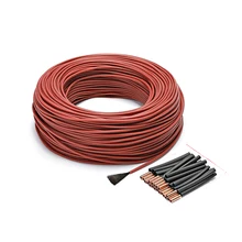 fluoroplastic carbon fiber  Upgrade 3mm 100Meters 33 Ohm/m  Silicone rubber Jacket Carbon Fiber Heating wire warm floor cable