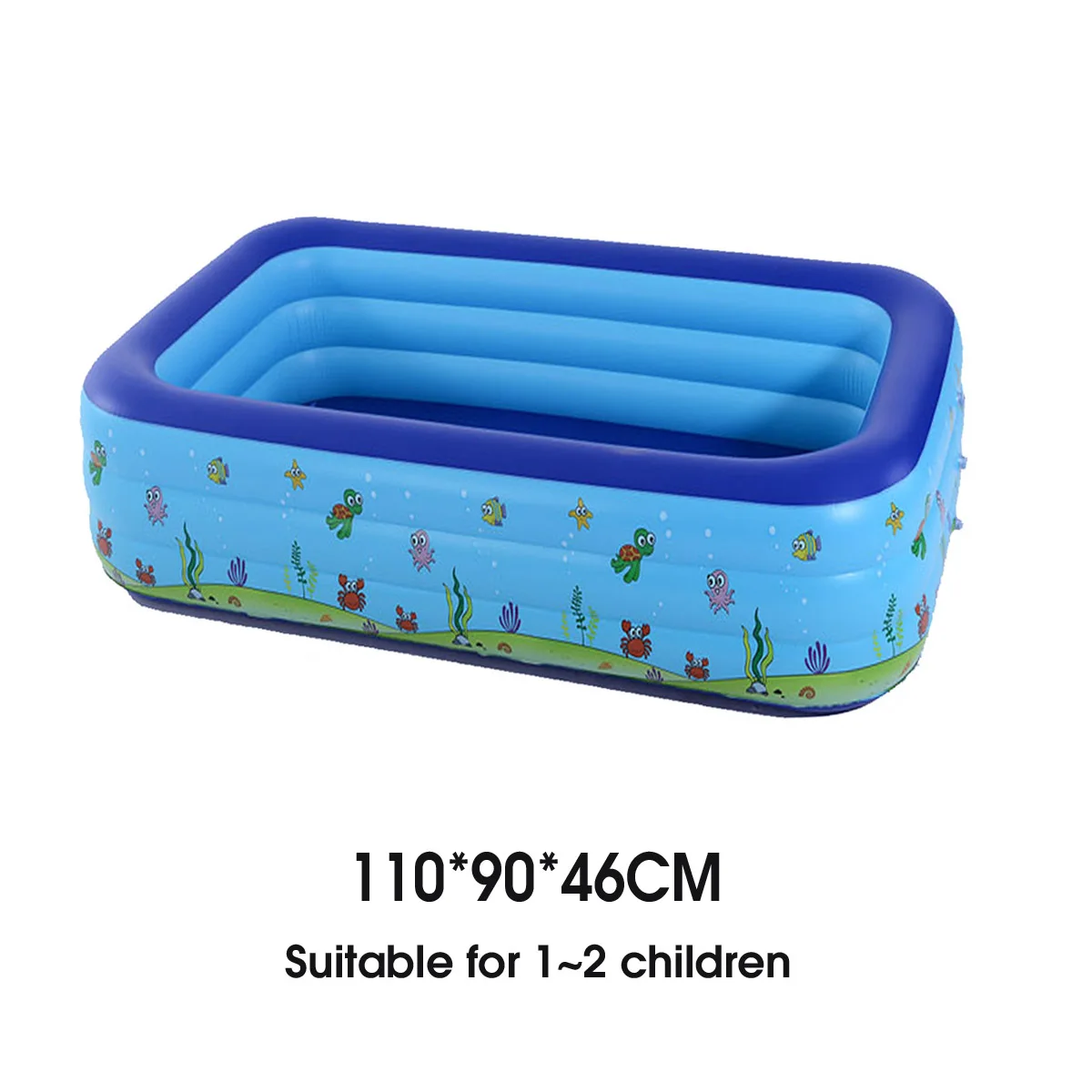 110x90x46cm 110 см 130 см квадратный детский бассейн, детский бассейн Piscina, детский надувной резервуар, уличная игрушка, Детская ванна для купания, океан - Цвет: 110x90x46cm