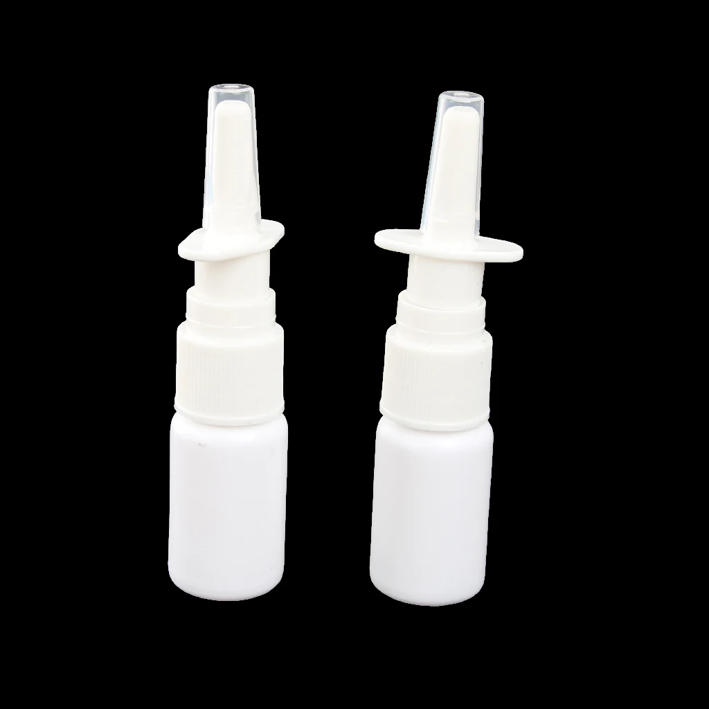 4pcs 15ML Empty Plastic Nasal Fine Mist Spray Bottle Pump Sprayer With Cap