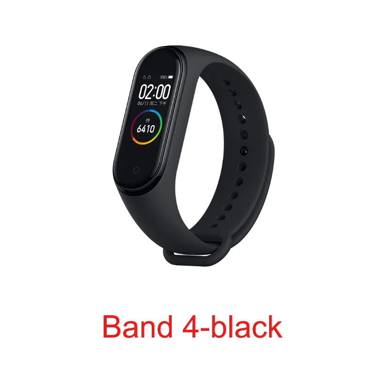 Xiaomi mi полоса 4/полоса 3/полоса 2 AMOLED экран mi band 4 Smartband фитнес-трекер Bluetooth Спорт водонепроницаемый смарт-браслет - Цвет: band 4 black