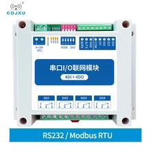 

Cojxu MA02-AXCX4040 4DI+4DO Modbus RTU Industrial Grade Serial Port I/O Networking Module RS232 Interface 4 Switch Output