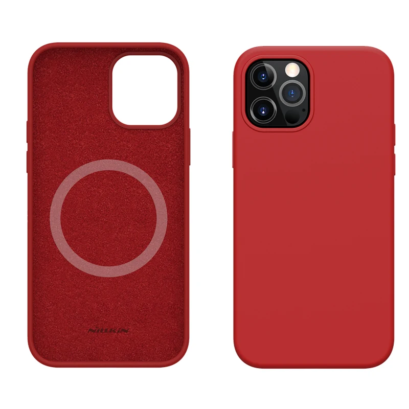 NILLKIN Case for iPhone 12 mini/12Pro Max Magnetic Silicone Slim Full Leather Supports Wireless Charging Scratch-Resistant PU