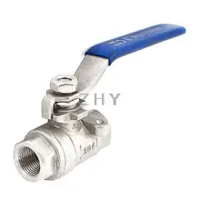 3/8PT 90 градусов вращающийся рычаг ручки 304 Класс Нержавеющая сталь шаровой клапан
