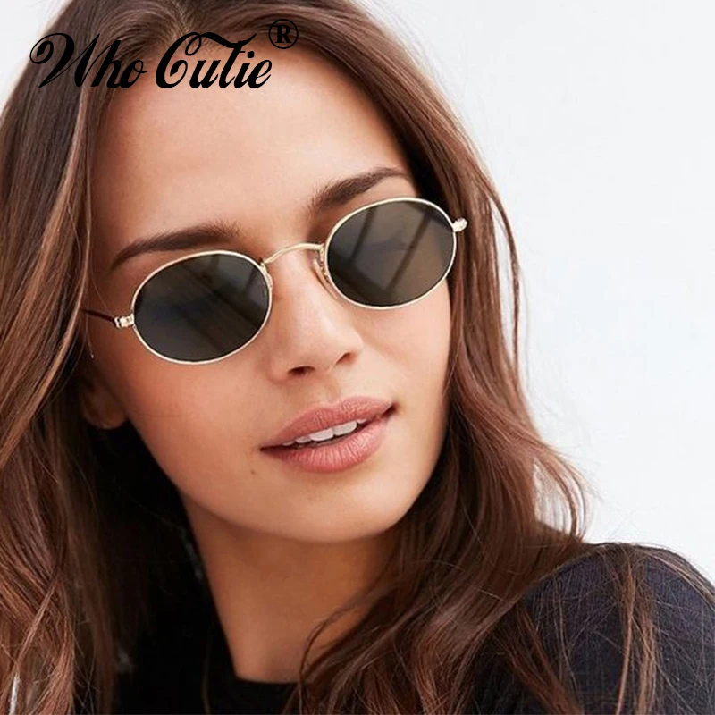 Маленькие овальные солнцезащитные очки WHO CUTIE 2019 мужские и женские винтажные