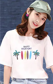 

T-shirt students shirt round neck summer tops for women 2018