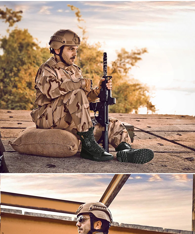 Мужская обувь спецназа; коричневые армейские рабочие ботинки; Мужская обувь в военном стиле; тактическая безопасность; высокие ботинки; Botas Tactics