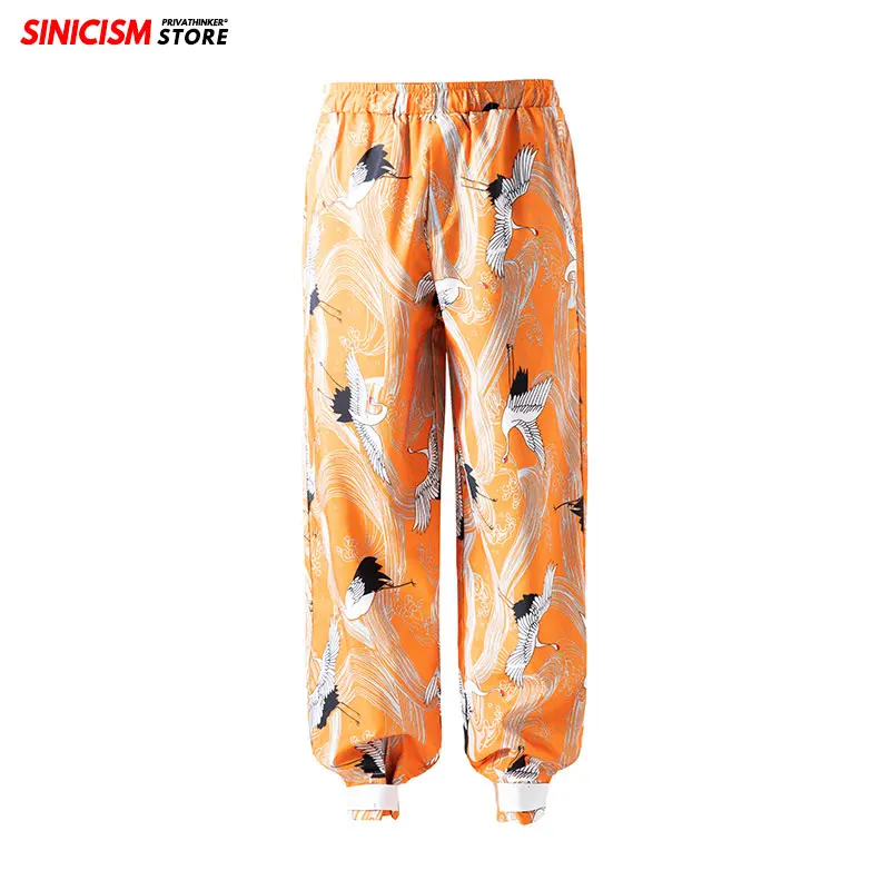 Sinicism Store мужские мешковатые штаны-шаровары в китайском стиле с принтом осень мужские свободные спортивные брюки мужские s оверсайз 5XL повседневные брюки Новинка