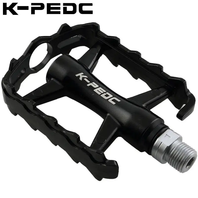 black GloryStar K-PEDC, подшипник для горного велосипеда, педали для шоссейного велосипеда, подшипник из алюминиевого сплава, складные велосипедные универсальные педали для велосипеда - Цвет: black