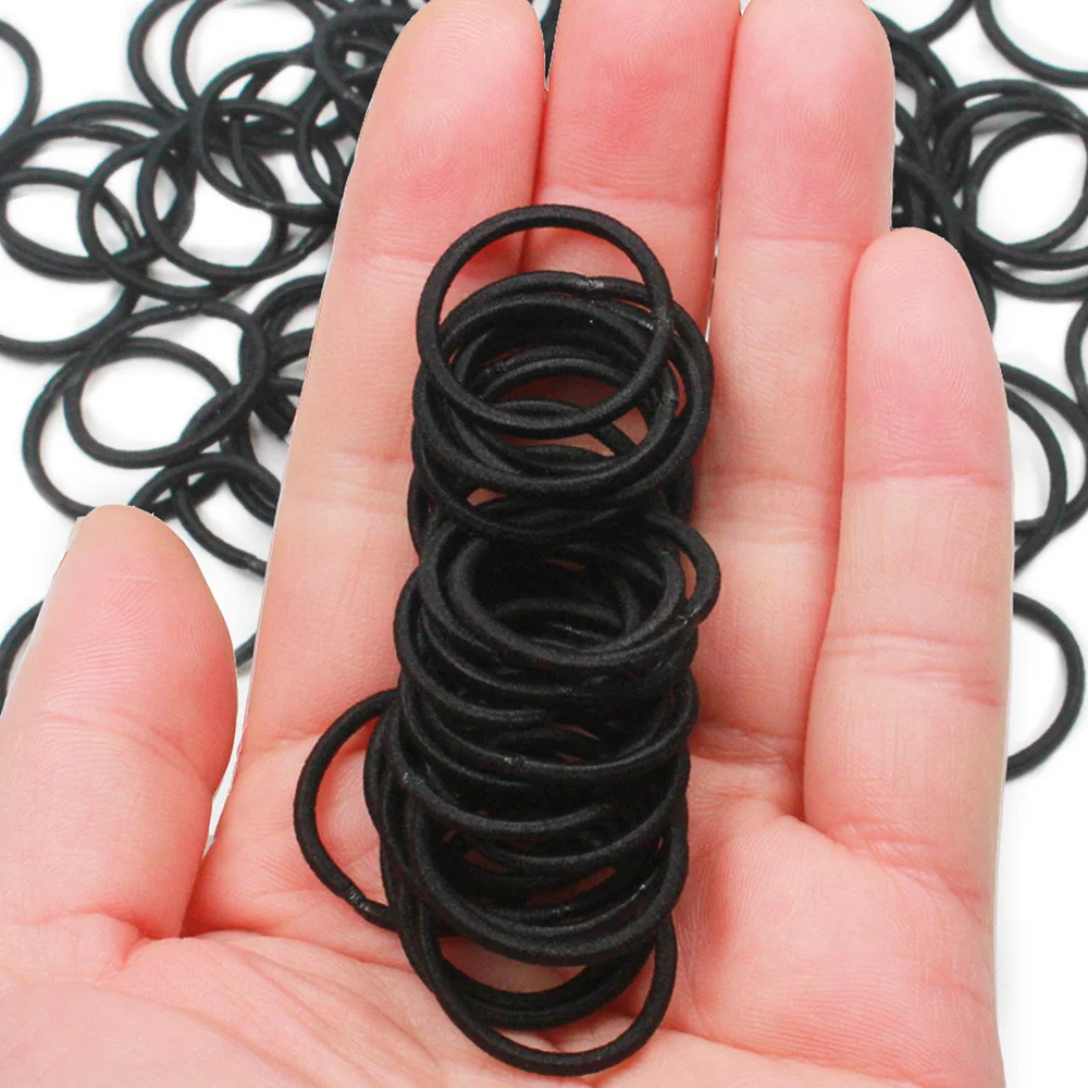 200 Pcs Lot Black Small Hair Bands Elastics Blonde Mini Hair Ties Gum For Thin Fine Hair Accessories Little Girl Kids Debear Hair Accessories Aliexpress