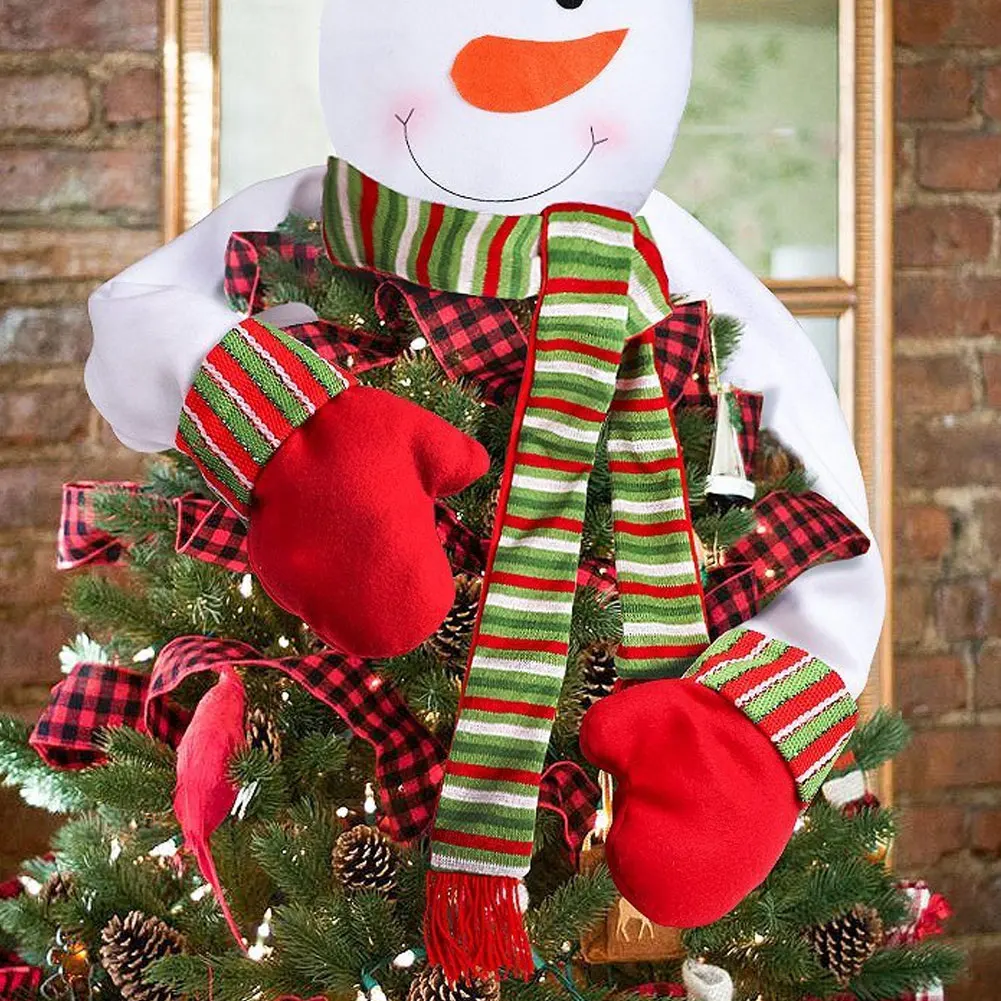 Soft Christmas Supplies Cute Top Hat Snowman Ornament Xmas Tree Hanging DIY Decoration Christmas decoration