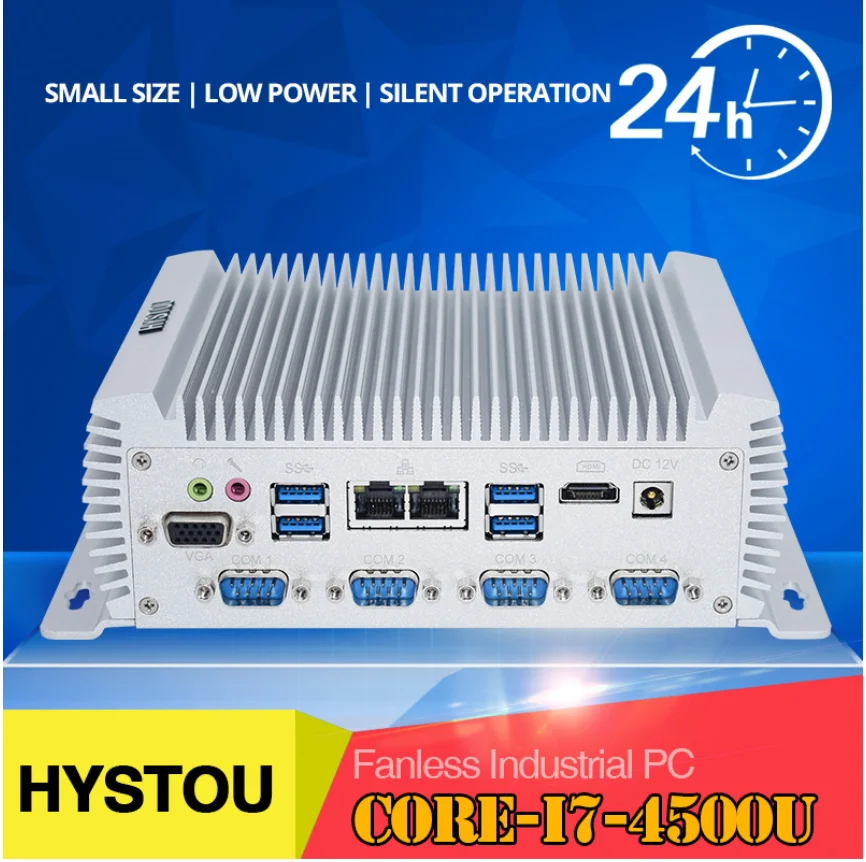 HYSTOU новейшая модель Intel Двухъядерный Мини ПК Двойной nuc i7 4500U i5 4200u Linux промышленный