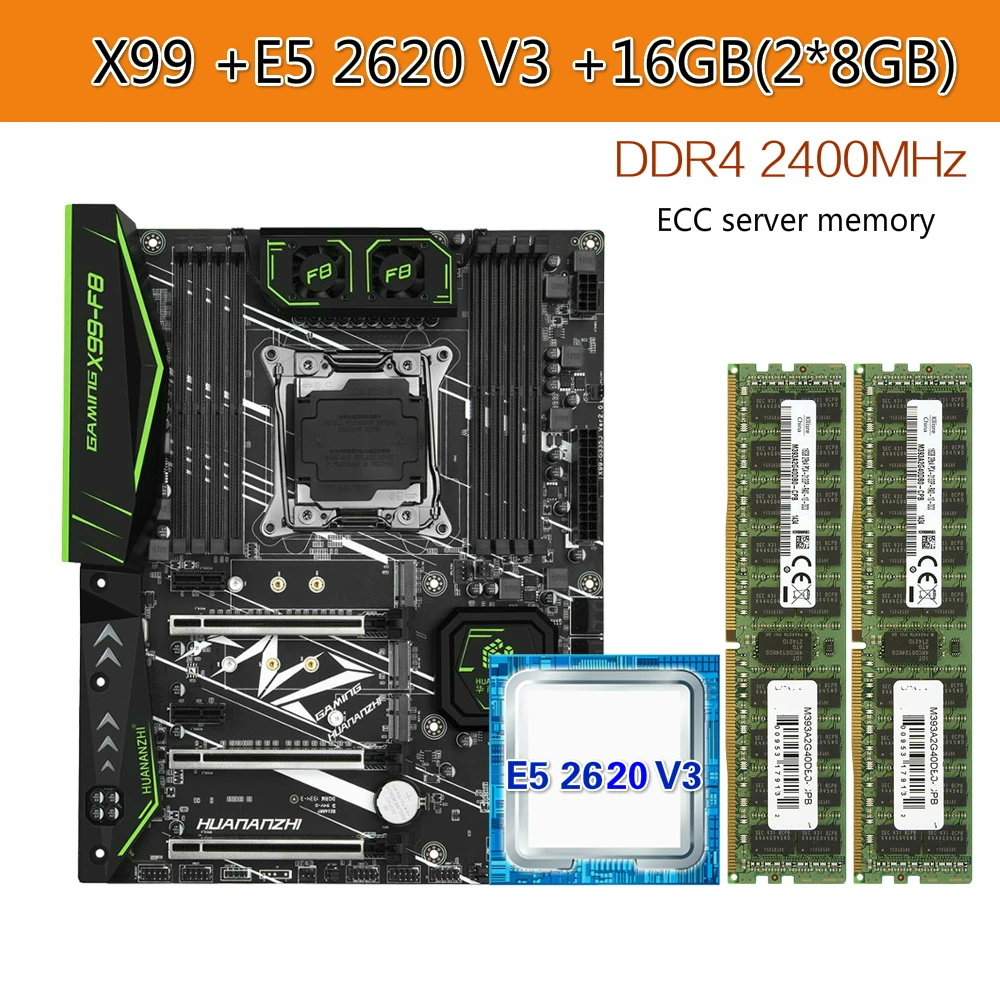 Memory-Combo-Kit-Set DDR4 Intel Xeon E5 2620 Huananzhi X99 NVME SATA with V3 F8x99 ECC