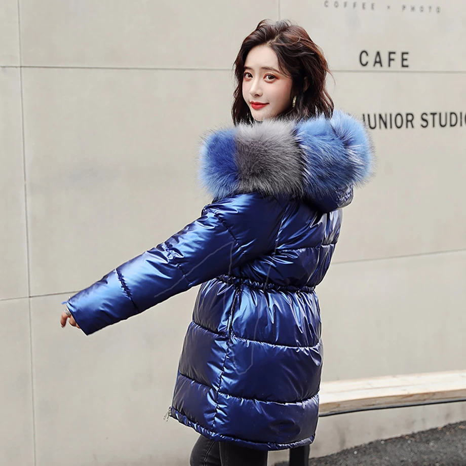 women's Parker Coat winter warm Slim hooded fur collar waterproof thick warmWinter Coat jacket