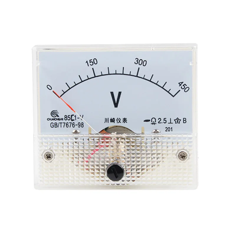 

85C1-V DC pointer ammeter 10V 15V 20V 30V 75V 200V 250V 300V 400V 85C1 series analog AMP meter 64*56 mm size