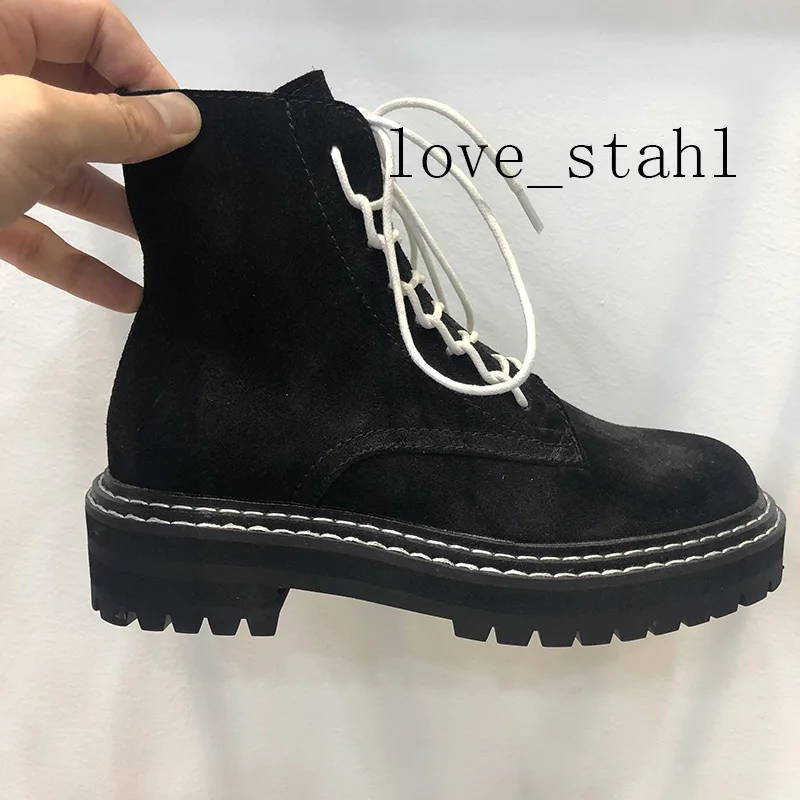 women top quality Genuine Leather pebbled lace-up ankle boots street punk rock boots thick-soled non-slip rubber sole - Цвет: Темно-серый