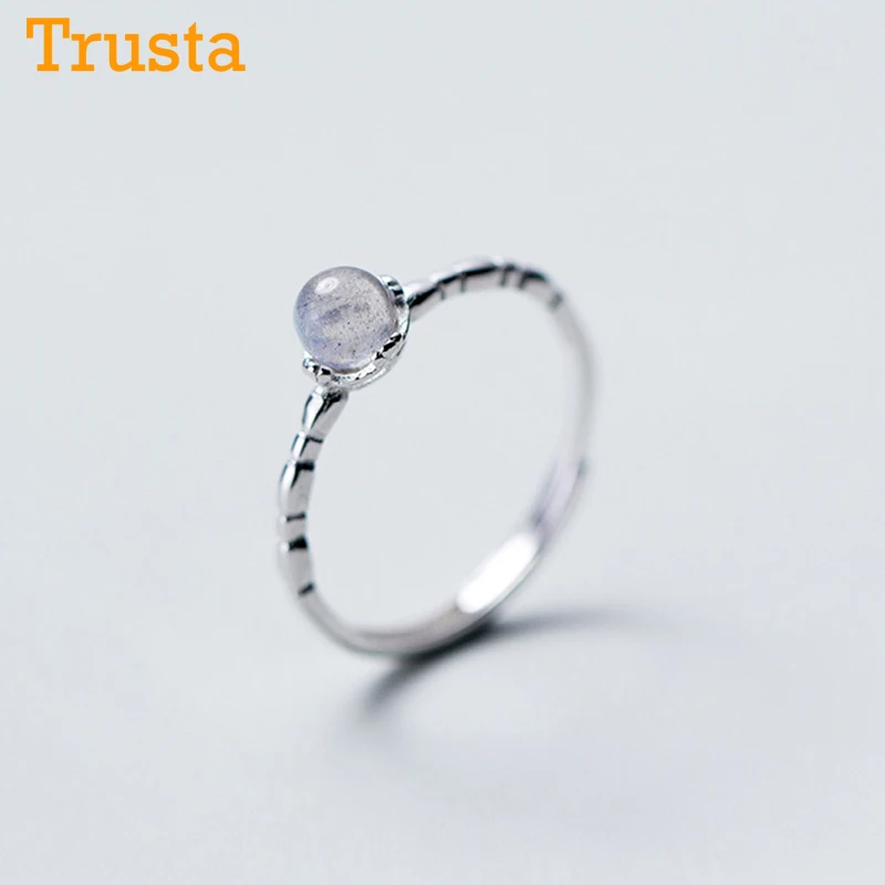 Кольца Trusta из 100% стерлингового серебра 925 пробы модные ювелирные украшения милые