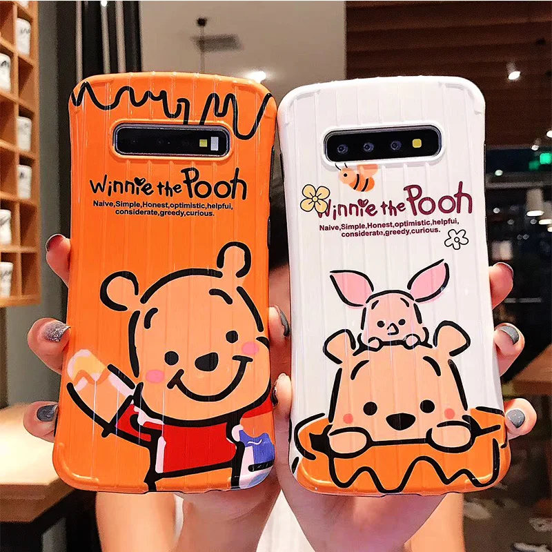 

iface king phone case Cartoon Winnie Glossy Small waist cover for Samsung note10 S10 plus s9 protective Anti-knock phone shell