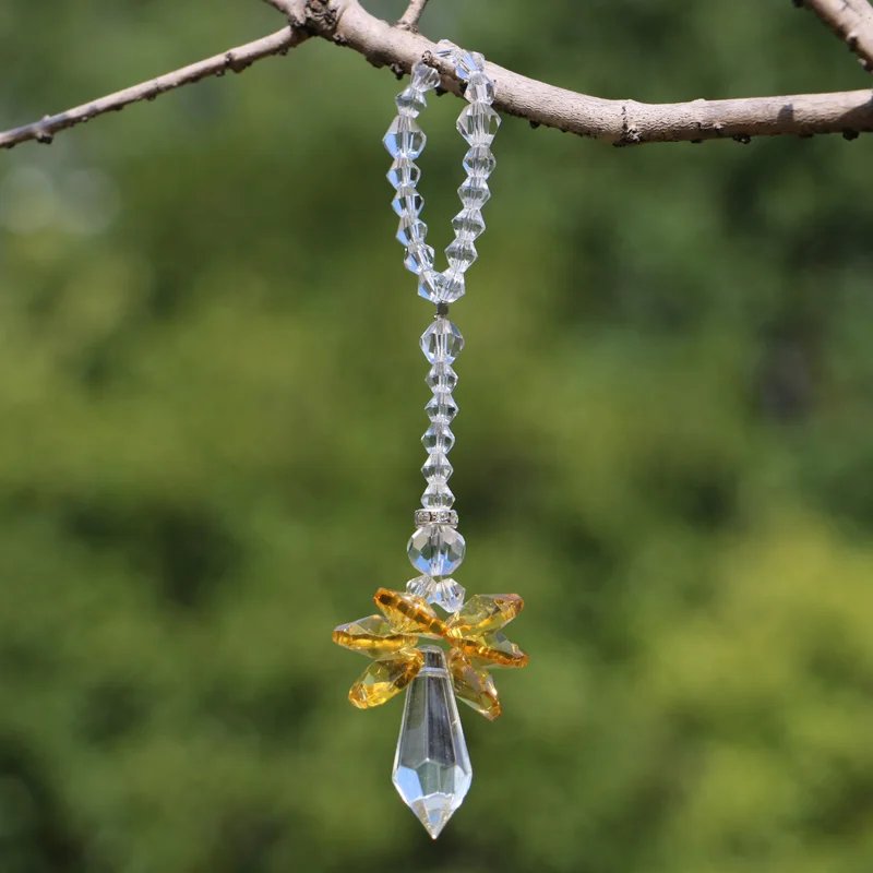 1 шт. Золотой Радужный кристалл Ангел Suncatcher Висячие чакра Защита от солнца Ловцы дома свадебный Декор окна