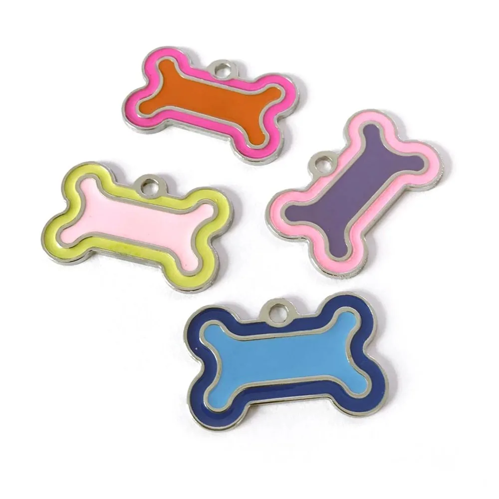 

Dog ID Tag Engraved Metal Customized Pet Tags Small Large Dog Accessories Personalized Bone Paw Name Tag Plate Collar Decoration
