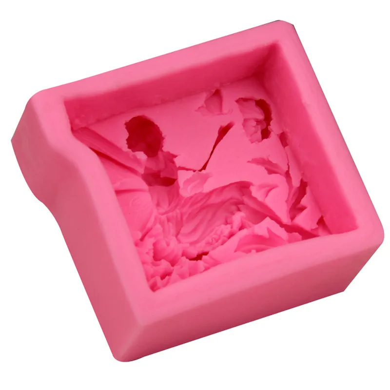 Fairy angel flower 3D Soap Molds resin clay silicone molds DIY handmade soap mold silica gel mould Newest Design