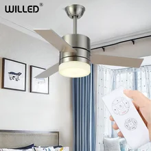 Американский простой потолочный вентилятор, светильник, современный скандинавский стиль, для столовой, спальни, гостиной, ресторана, твердый светодиодный деревянный вентилятор, 36 дюймов