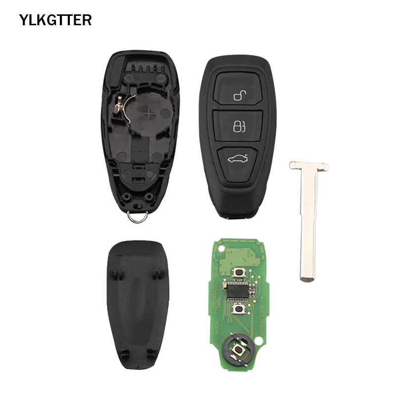 YLKGTTER 433/434 МГц умный дистанционный ключ без ключа для Ford Mondeo C-Max Focus Kuga Fiesta B-Max 4D63 80 бит чип для Ford KR55WK48801