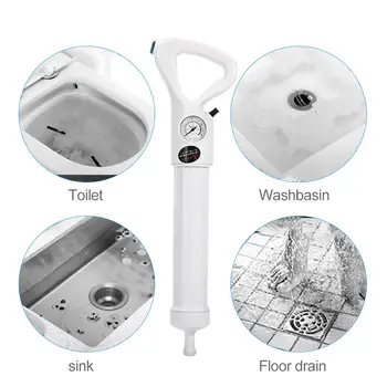 

Toilet Dredge Plug Air Power Pump Blockage Remover Sink Plunger Bathroom Cleaner Fine Heat and Weather Resistance Stability