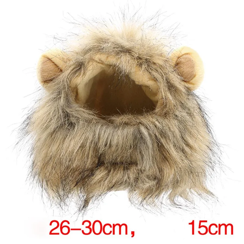 Funny Cute Pet Cat Costume Lion Mane Wig Cap Hat For Cat Dog Halloween Christmas Clothes Fancy Dress With Ears Pet Clothes