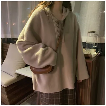 

Women Hoodies Spring 2020 Casual Solid Color Hoodie Pocket Long Sleeve Pullover Sweatshirt Pastel Clothes