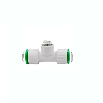 

1/2'' Female Thread to 25mm PPR Quick Connector Hot Melt Free Tee Three Ways Pipe Fitting homehold Adapter Accessories for Water