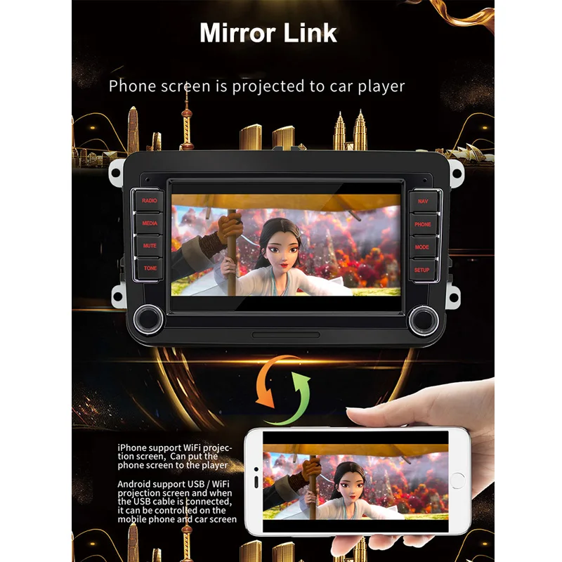 Автомагнитола Essgoo мультимедийная стерео система на Android с 7 &quotэкраном Gps Bluetooth Wi Fi