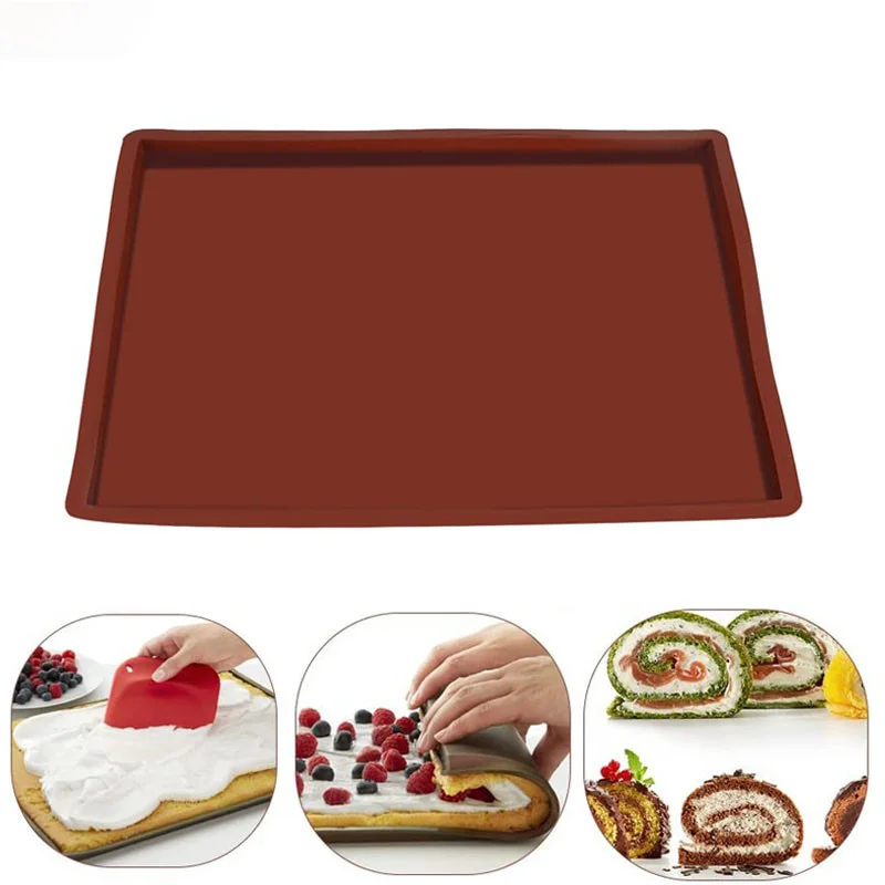 Non-Stick Silicone Oven Baking Sheet Mat Sushi Roll Mat Cake Pastry Pad Liner 