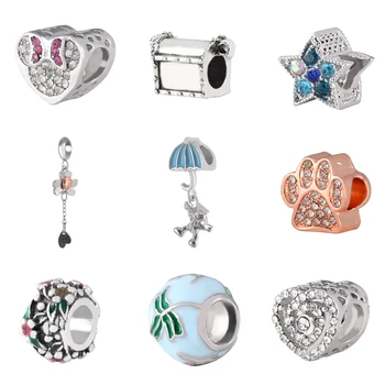 

New Special Cartoon Love Crown Star Dreamcatcher Charms Beads fit European Brand Bracelet Necklace Women DIY Jewelry Accessories